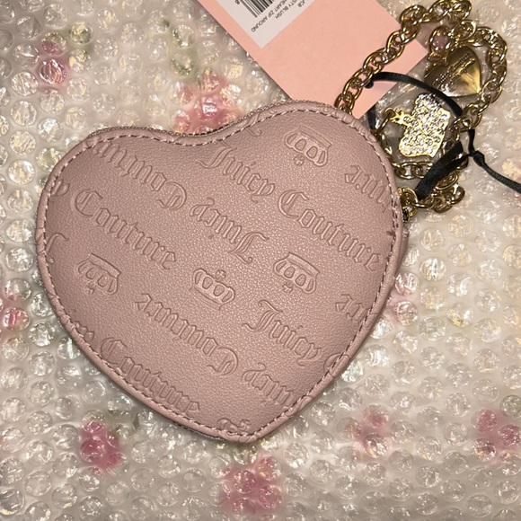 NWT Juicy Couture Not Your Babe Heart zip around wristlet - Picture 5 of 14